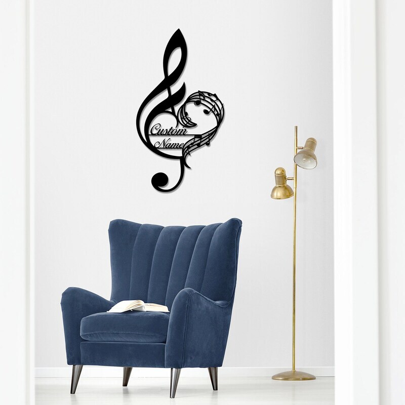 Unique Melody Metal Sign Personalized Gift for Music Fans