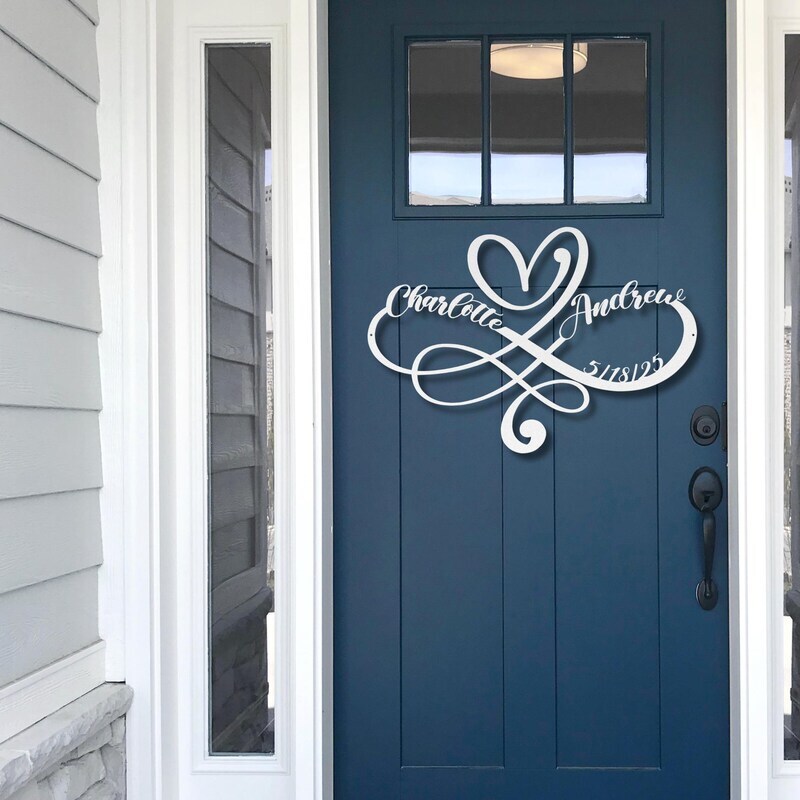 Engraved Metal Sign - Your Forever Date Infinity Wall Art