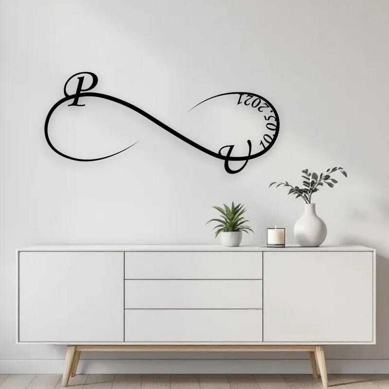 Eternal Bond Personalized Infinity Metal Sign Gift - Personalize Wall Art