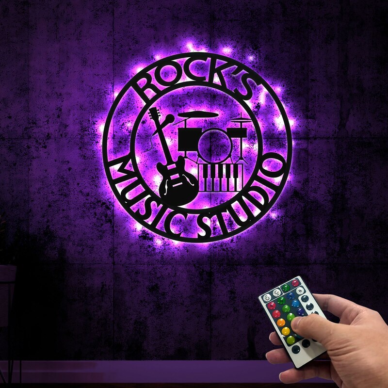 Your Name in Lights - Personalized Music Metal Sign with LED