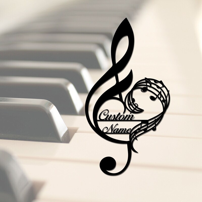 Unique Melody Metal Sign Personalized Gift for Music Fans