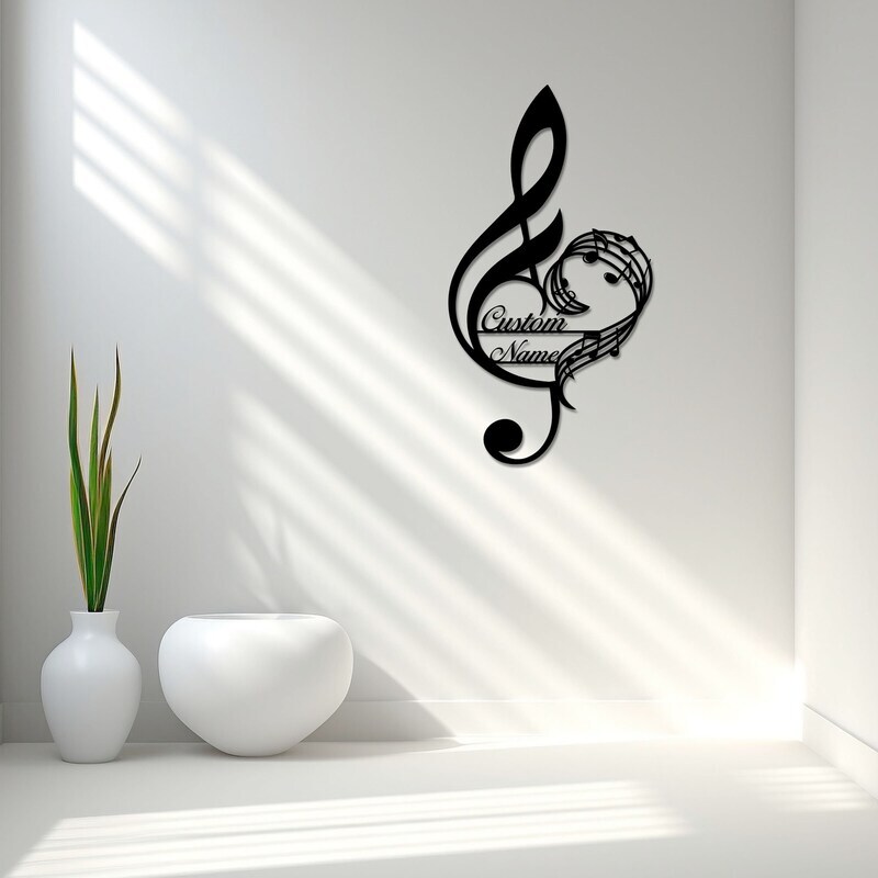 Unique Melody Metal Sign Personalized Gift for Music Fans