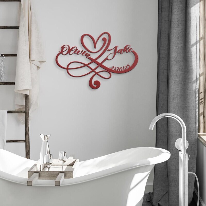 Engraved Metal Sign - Your Forever Date Infinity Wall Art