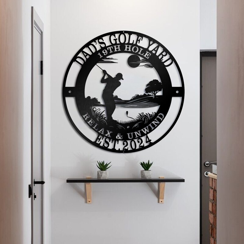 Ace Dad's Game with a Personalized Golfer Metal Sign