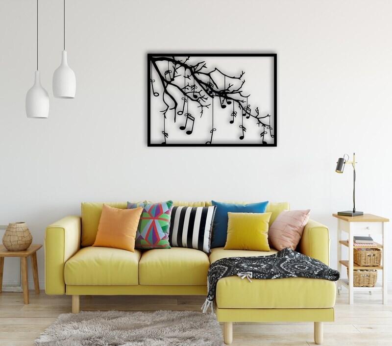 Melodic Tree of Life Metal Sign for Music Lovers' Space - Personalize Wall Art