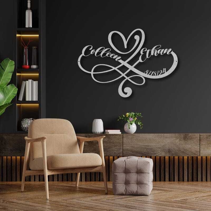 Engraved Metal Sign - Your Forever Date Infinity Wall Art