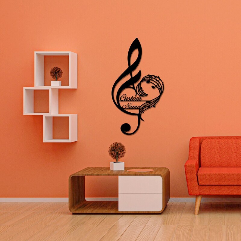 Unique Melody Metal Sign Personalized Gift for Music Fans
