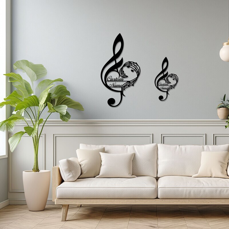 Unique Melody Metal Sign Personalized Gift for Music Fans