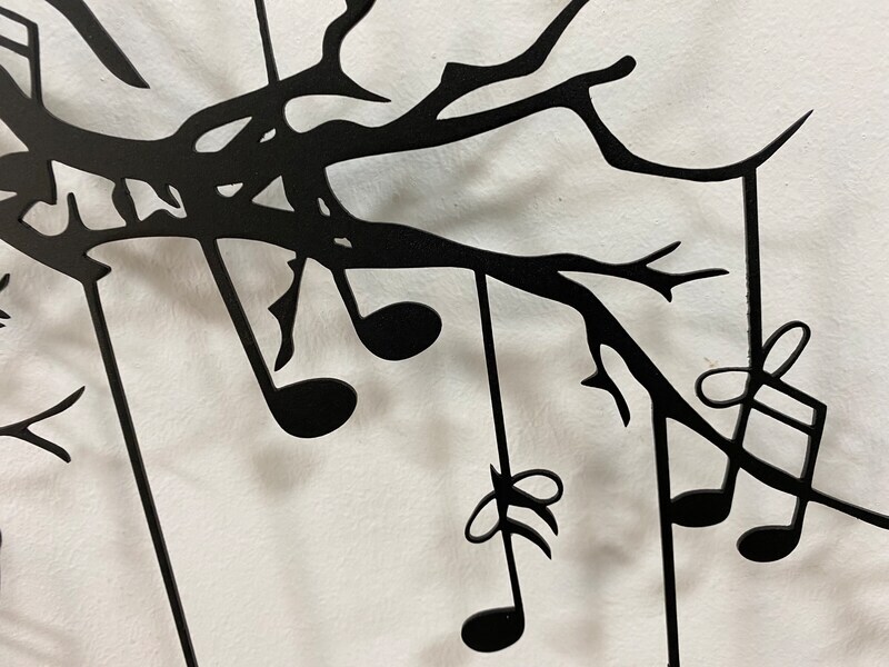 Melodic Tree of Life Metal Sign for Music Lovers' Space