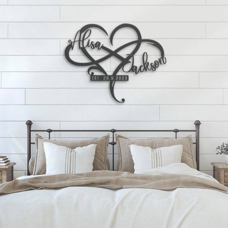 Light Up Your Love - Personalized Infinity Heart LED Metal Sign