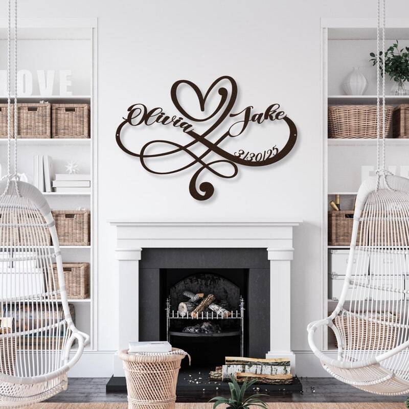 Engraved Metal Sign - Your Forever Date Infinity Wall Art