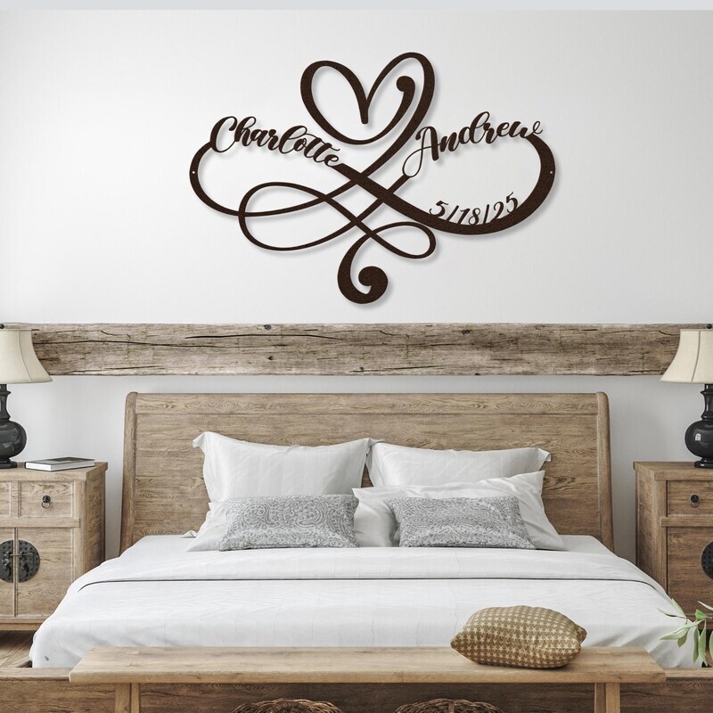 Engraved Metal Sign - Your Forever Date Infinity Wall Art