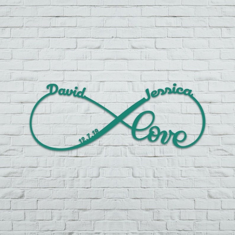 Forever Yours - Custom Infinity Metal Sign for Couples