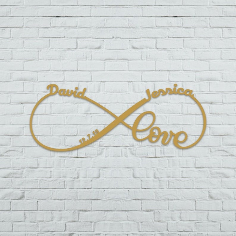 Forever Yours - Custom Infinity Metal Sign for Couples