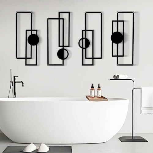 Curated Geometric Metal Sign - Modern Wall Art for Every Room