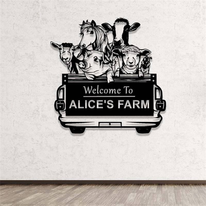 Farmstead Comfort - Personalized Ranch Welcome Metal Sign - Personalize Wall Art