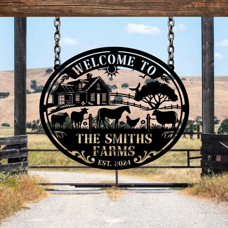 Heartfelt Farmhouse Custom Metal Sign - Animal Ranch Decor