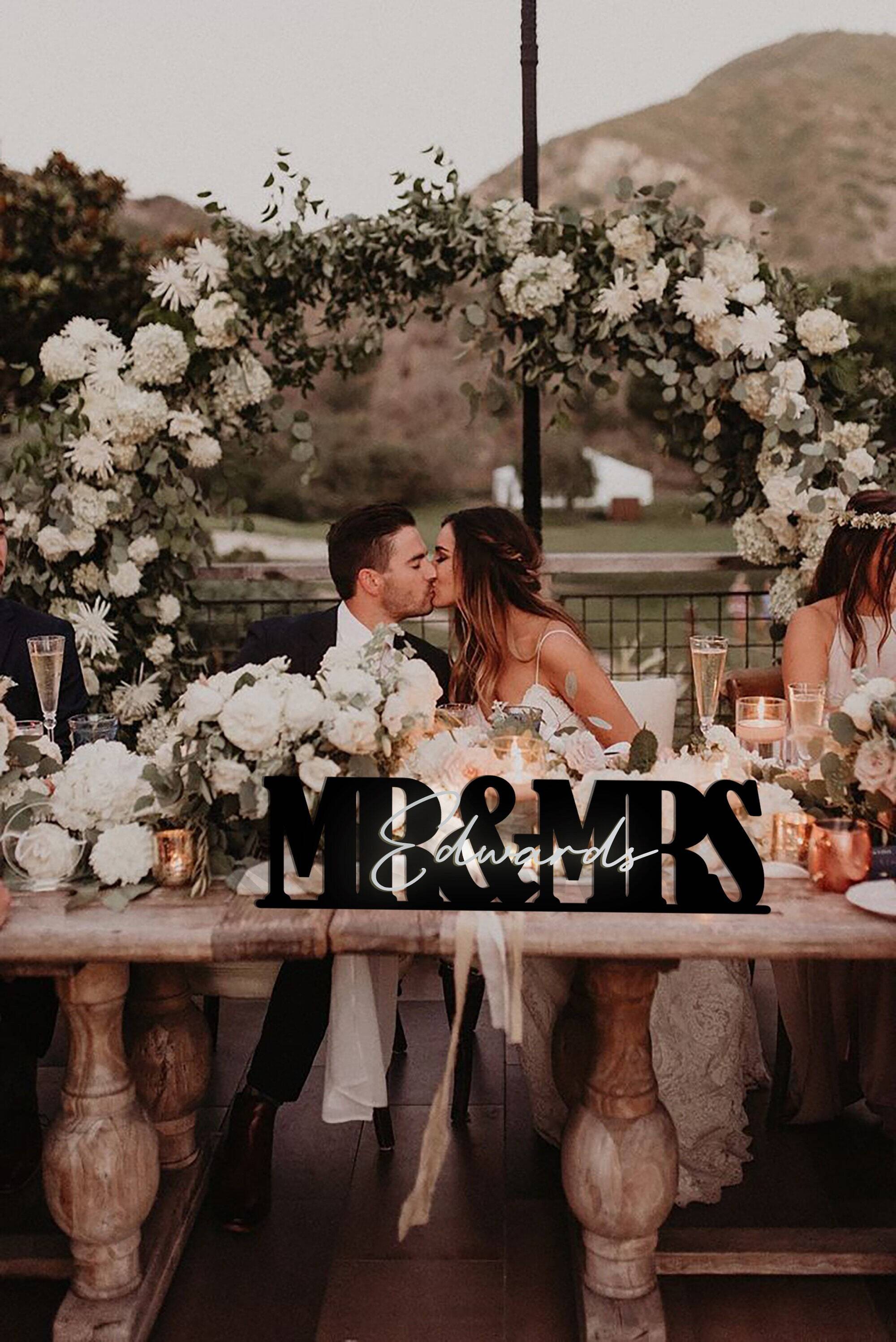 Personalized 'Mr & Mrs' Metal Sign - Timeless Wedding Day Keepsake