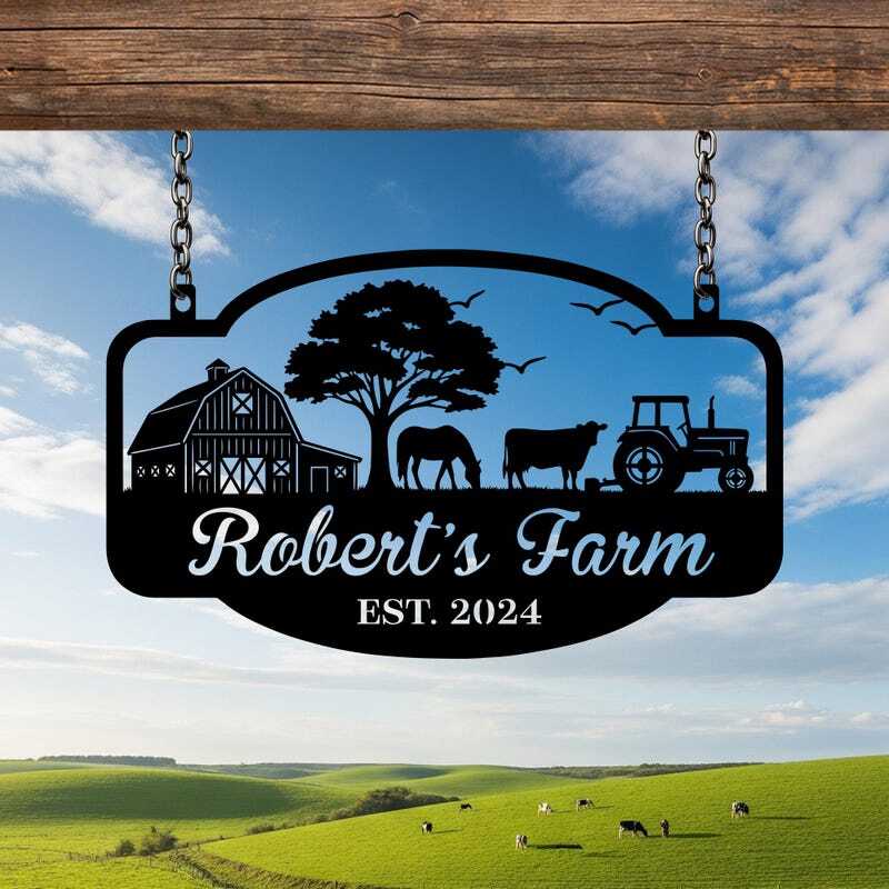 Your Legacy - Personalized Farm Metal Sign with Established Year - Personalize Wall Art