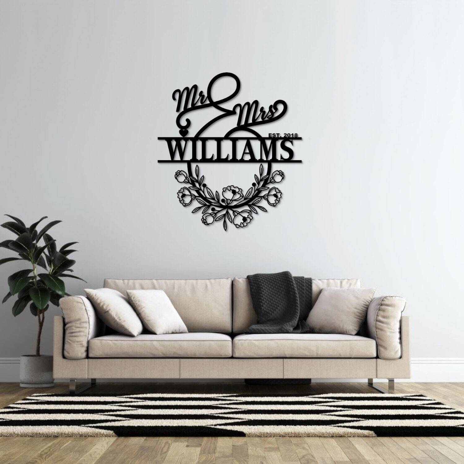 Personalized Metal Sign - A Timeless Mr & Mrs Wedding Gift