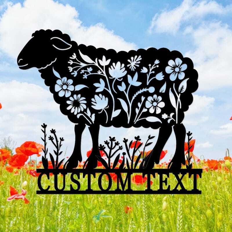 Your Custom Farmhouse Sheep Metal Sign for Barn & Ranch