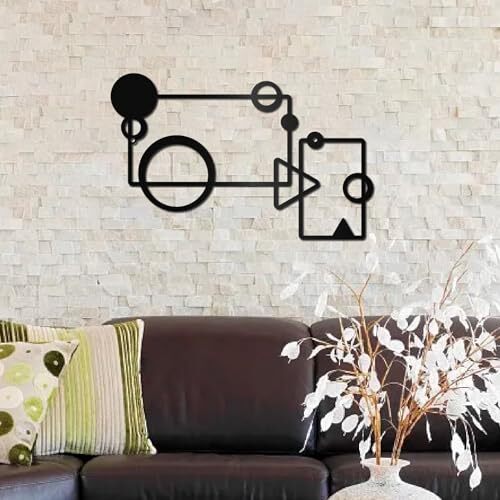 Abstract Iron Sculpture for Modern Spaces Metal Sign