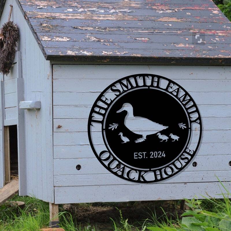 Personalized Quack Shack Duck Metal Sign Farmhouse Decor - Personalize Wall Art