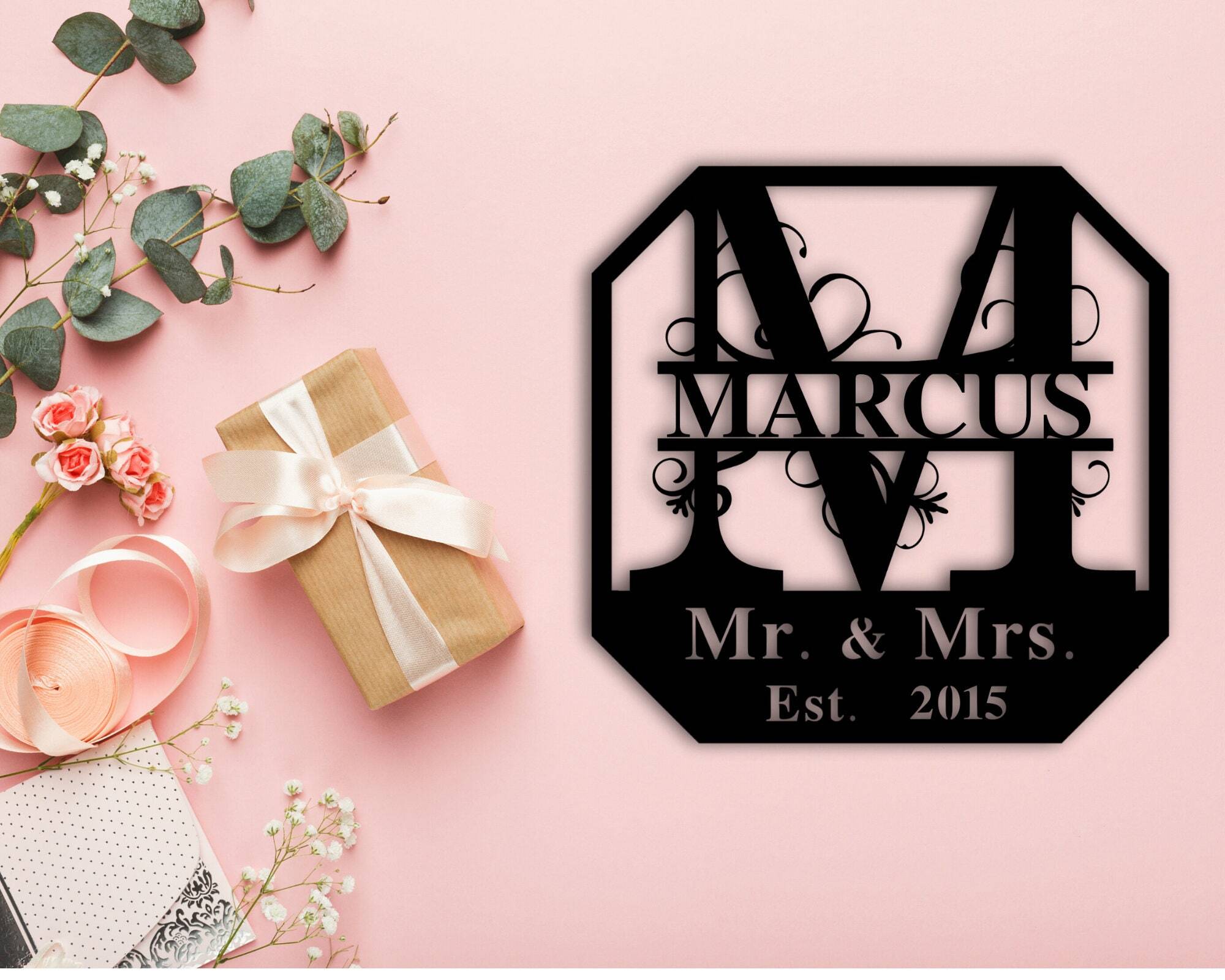 Our Forever Begins - Custom Mr & Mrs Established Date Metal Sign