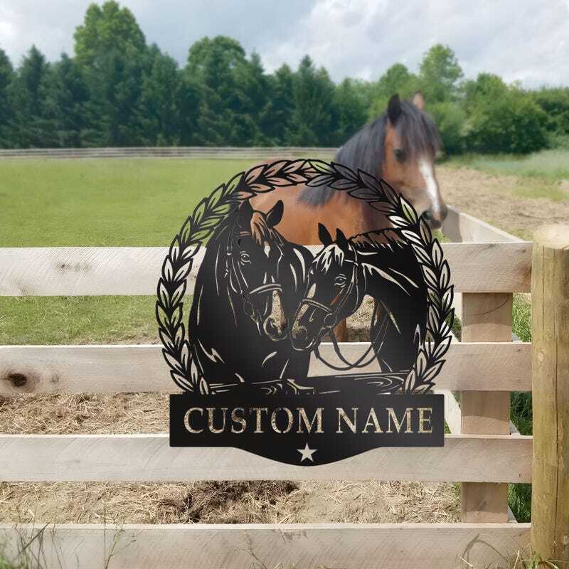 Rustic Farm Animal Metal Sign, Personalized Gift for Ranch Dad