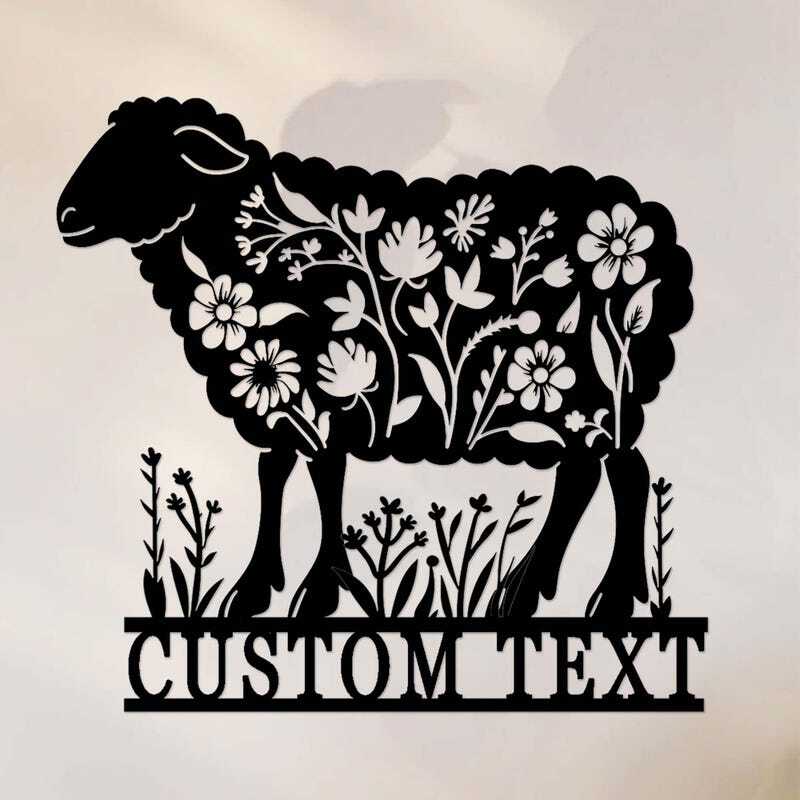 Your Custom Farmhouse Sheep Metal Sign for Barn & Ranch