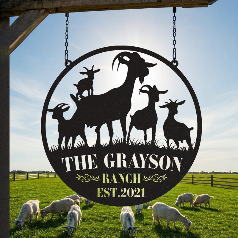 Our Legacy Goat Farm Metal Sign - Established Ranch Decor