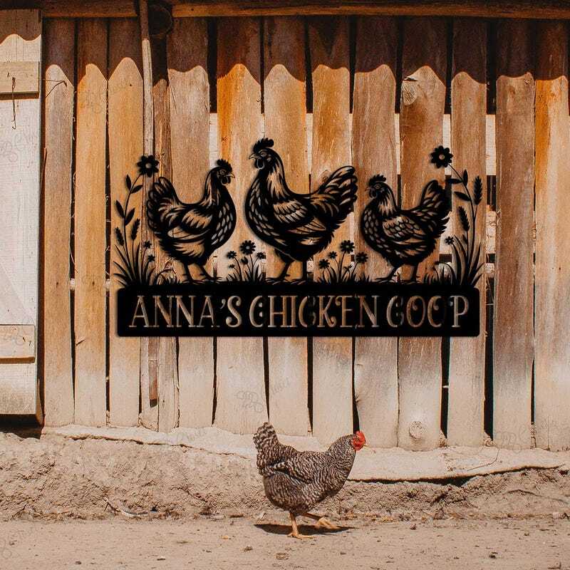 Coop Sweet Coop Metal Sign - Personalized Farmhouse Gift for Mom