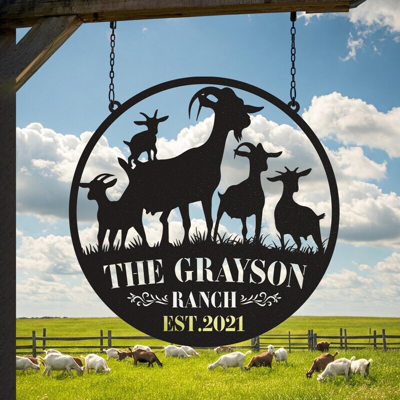 Our Legacy Goat Farm Metal Sign - Established Ranch Decor