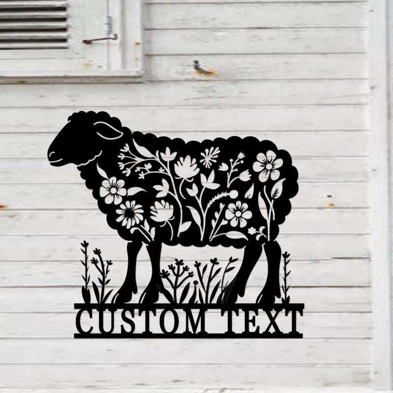 Your Custom Farmhouse Sheep Metal Sign for Barn & Ranch