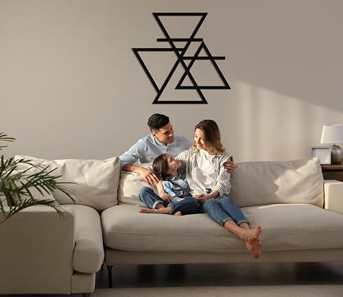 Sacred Four Elements Geometric Metal Wall Art Sign