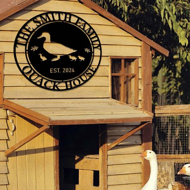 Personalized Quack Shack Duck Metal Sign Farmhouse Decor