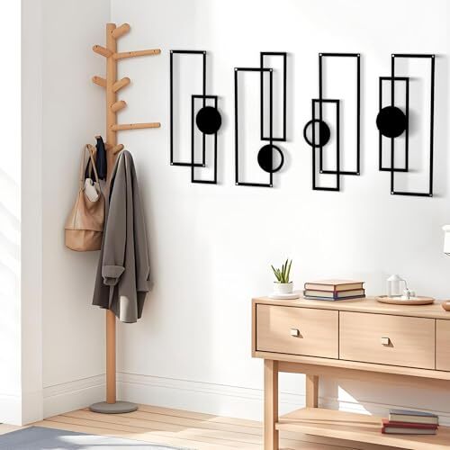 Curated Geometric Metal Sign - Modern Wall Art for Every Room - Personalize Wall Art