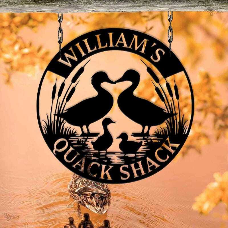 Cherish Your Custom Duck Family Metal Sign - Farmhouse Art