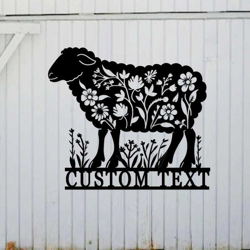 Your Custom Farmhouse Sheep Metal Sign for Barn & Ranch