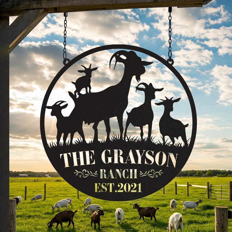 Our Legacy Goat Farm Metal Sign - Established Ranch Decor