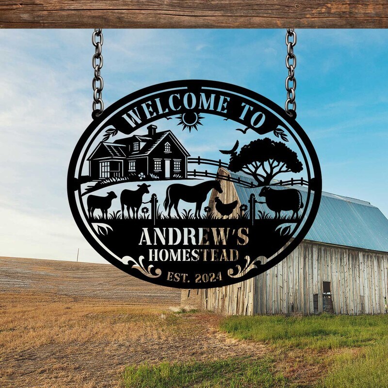 Heartfelt Farmhouse Custom Metal Sign - Animal Ranch Decor