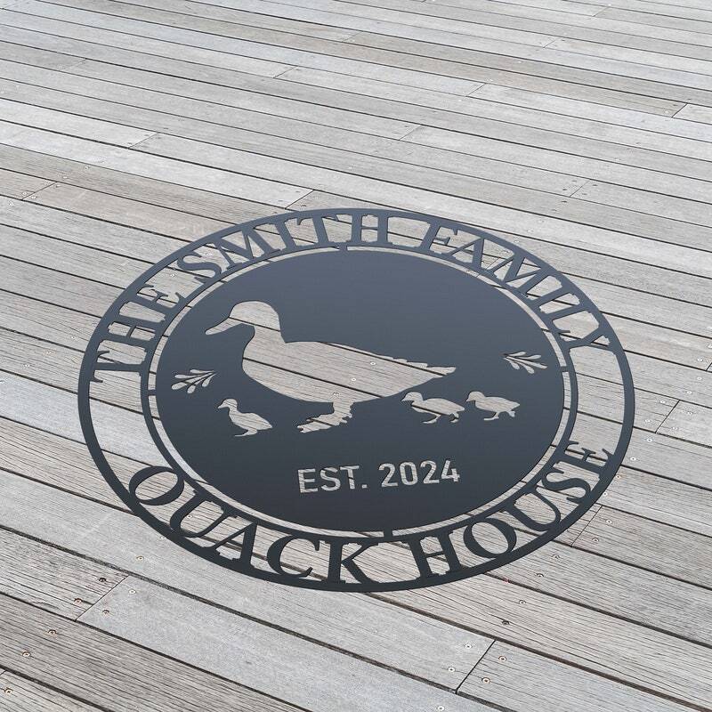 Personalized Quack Shack Duck Metal Sign Farmhouse Decor