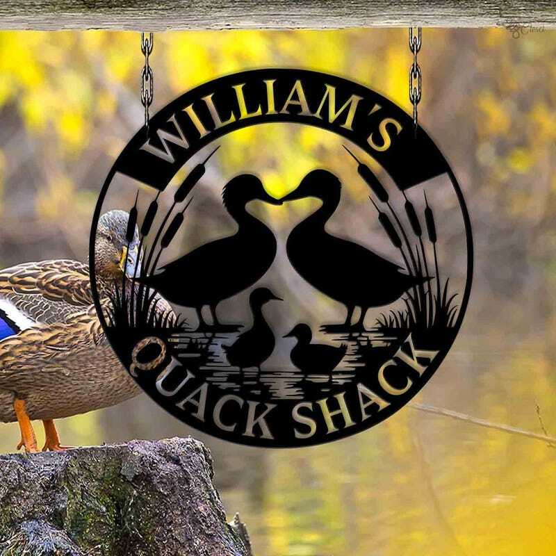 Cherish Your Custom Duck Family Metal Sign - Farmhouse Art