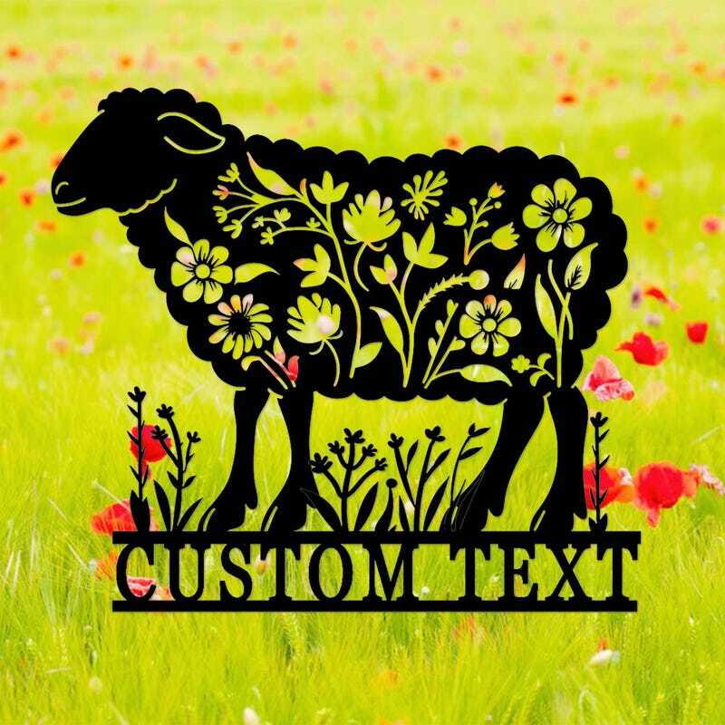 Your Custom Farmhouse Sheep Metal Sign for Barn & Ranch