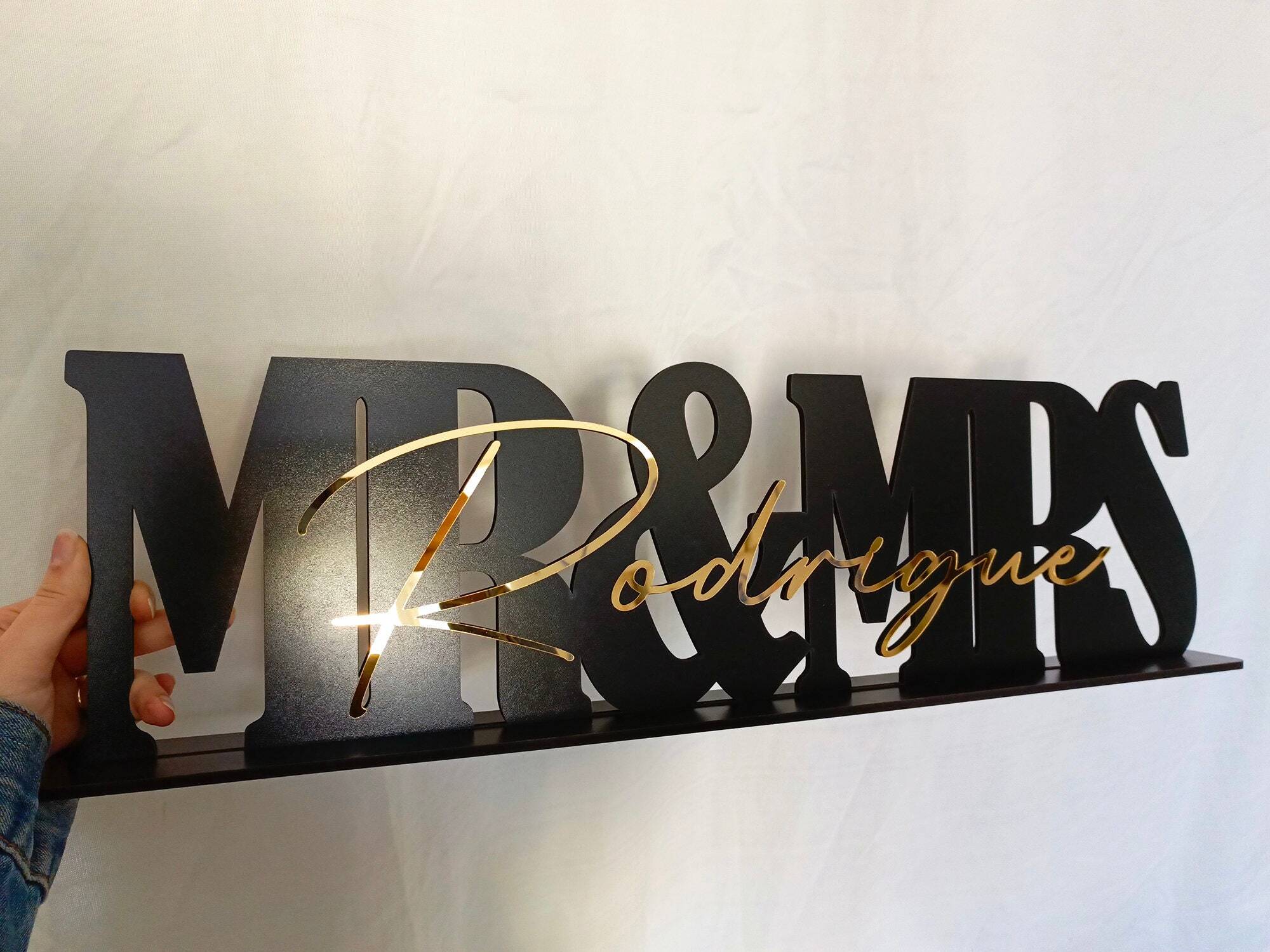 Personalized 'Mr & Mrs' Metal Sign - Timeless Wedding Day Keepsake