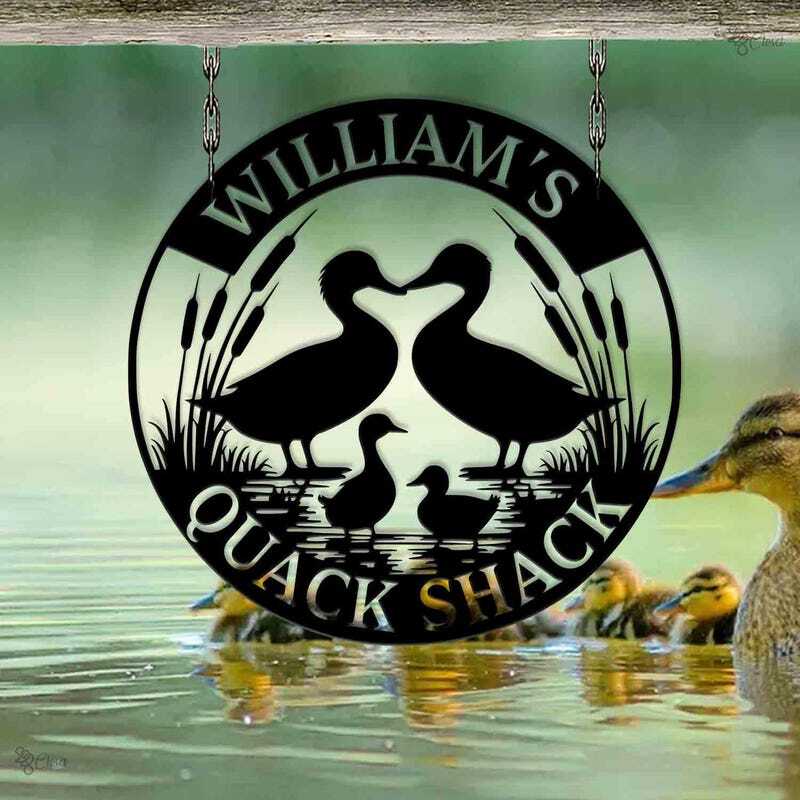 Cherish Your Custom Duck Family Metal Sign - Farmhouse Art