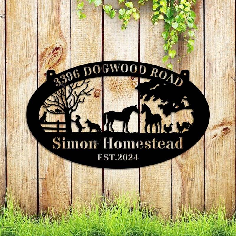 Established Year Farm & Ranch Metal Sign - Personalized Heritage