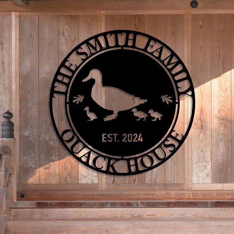 Personalized Quack Shack Duck Metal Sign Farmhouse Decor