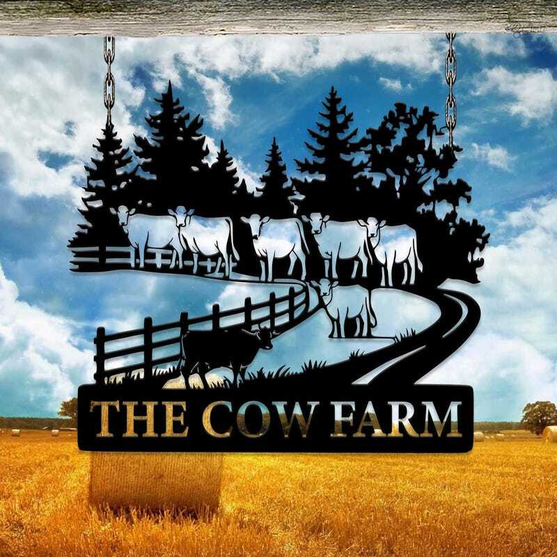 Welcome to the Ranch! Custom Animal Farmhouse Metal Sign