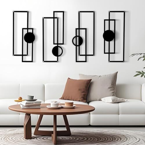Curated Geometric Metal Sign - Modern Wall Art for Every Room